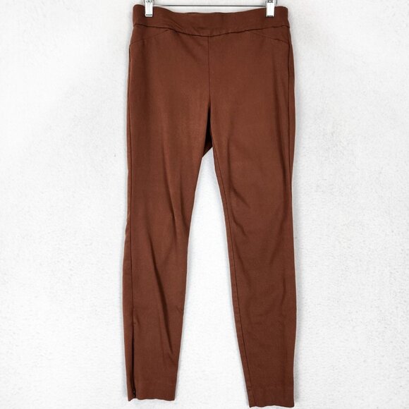 WHBM Pants Womens 6 Burnt Orange Skinny Leg Mid Rise Ankle Stretch Flat Front - Picture 1 of 13